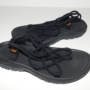 TEVA hurricane verge black rope cord hiking sandals Women 7 hard to find